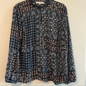 Loft size Large long sleeve blouse top